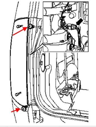 scheme of fastening of tail light Land Rover Discovery III LR3 (2004-2009)